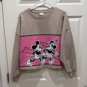 Disney Kids Mickey & Minnie Pink and Tan Hoodie